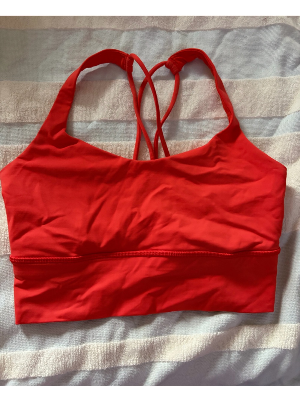 lululemon athletica Red Strappy Sports Bra